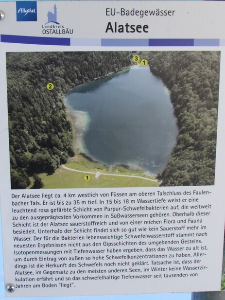 Informationstafel am Alatsee